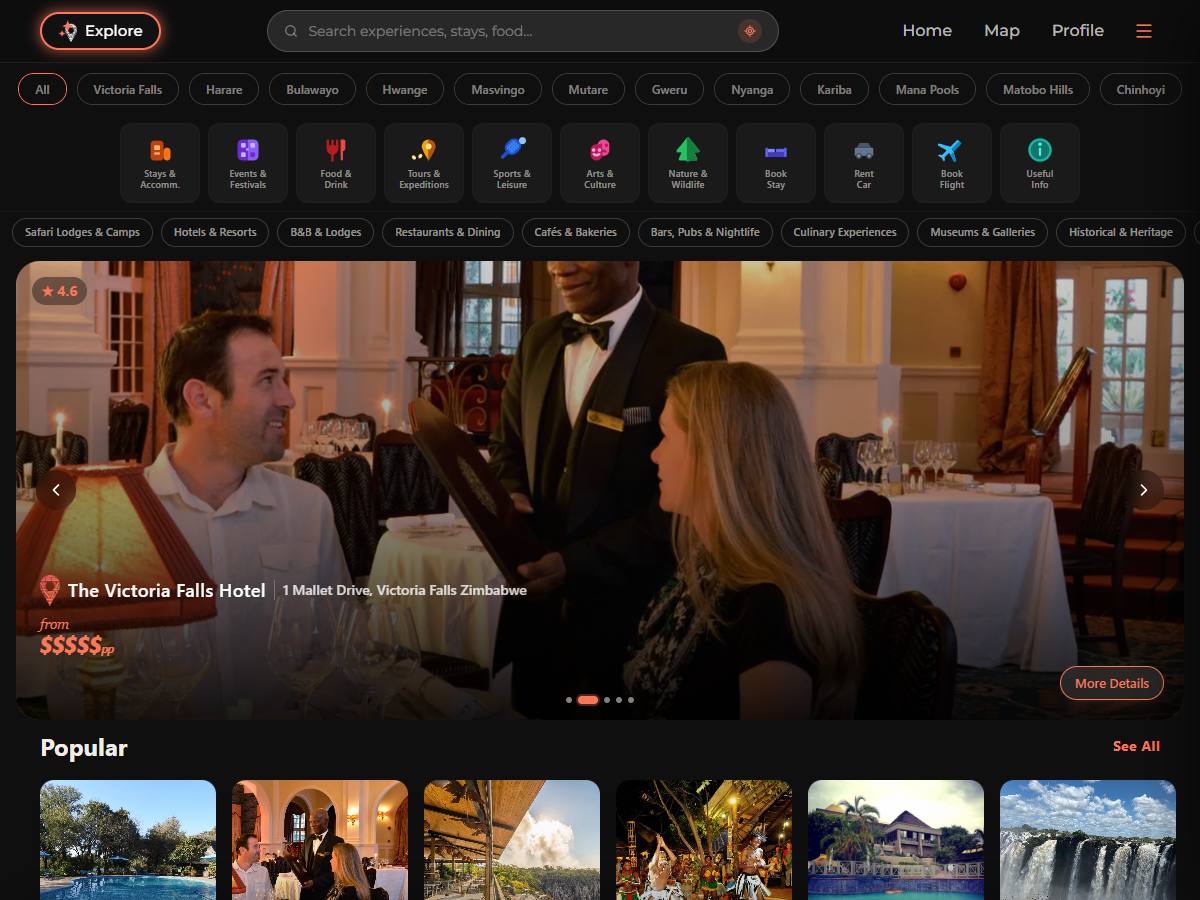 Sango — screenshot of the live product