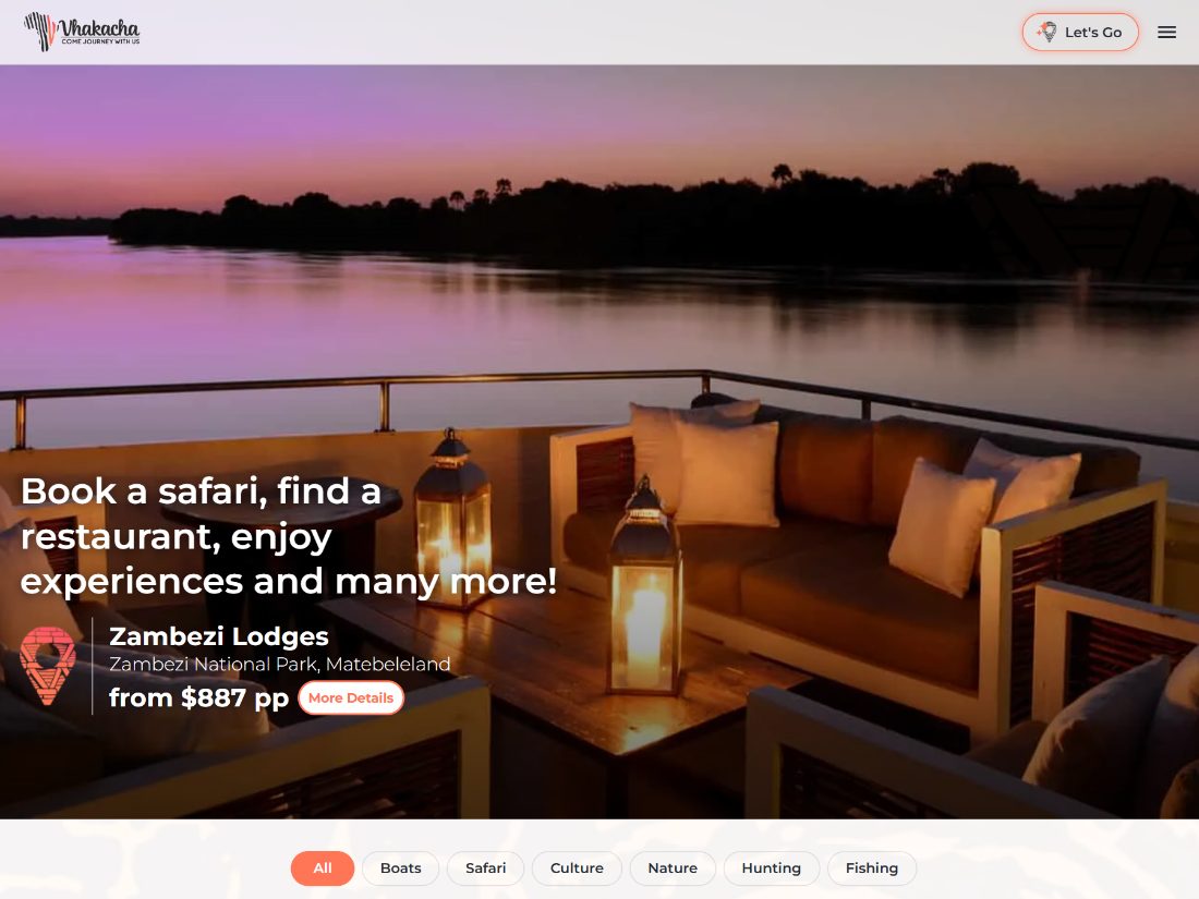 Vhakacha — screenshot of the live product